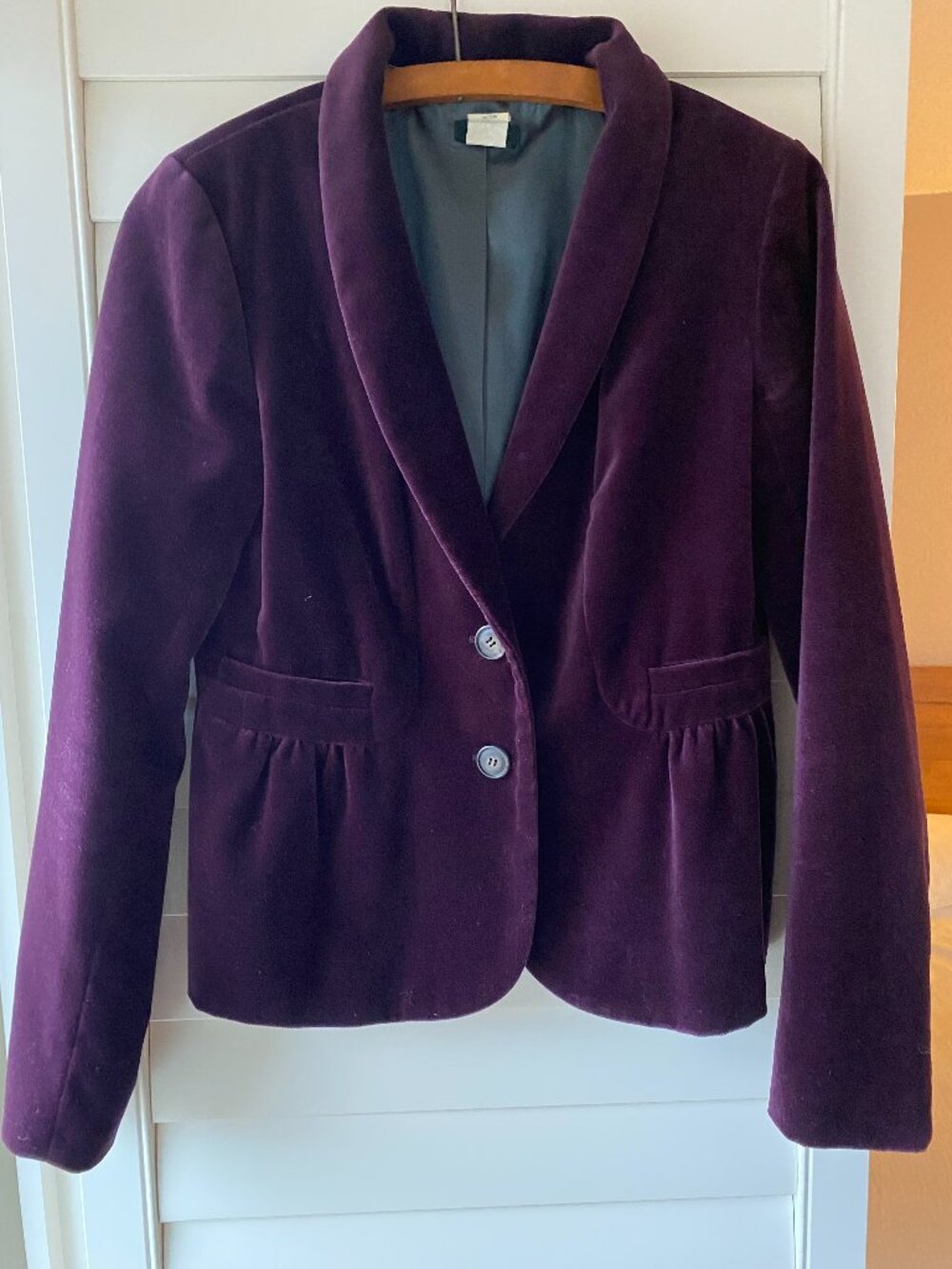 J Crew velvet blazer